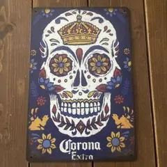 Corona Extra スカル ブリキ看板 メタルプレート レトロ