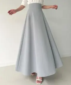 JUNOAH ハイウエストレースアップスカート フレアのサムネイル
