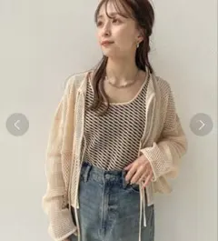 美品 LOWRYSFARM ローリーズファーム ガラニット タンクトップのサムネイル