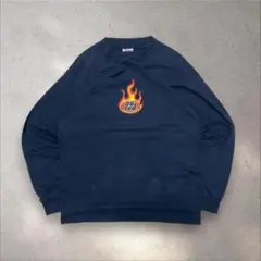 26red 90s USA製 両面プリントvintage ロンTシャツライター炎のサムネイル