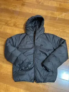 アディダス　パーカー付きリバーシブルダウンジャケット　Sサイズ165 黒
