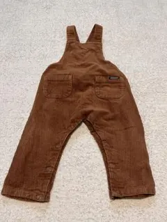 90 ベビー　子供　ブラウン　茶色　コーデュロイ　オーバーオール　サロペット
