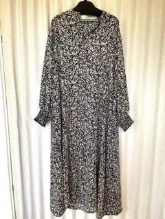 【un dix cors 】ジョーゼット花柄カフタンワンピース