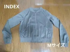 INDEX　無地 ジップアップ ブルゾン カーキ　Mサイズのサムネイル