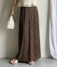 she's closet ウェーブプリーツＩラインロングスカート