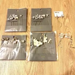 ブライダル　ヘアアクセサリー/ピアス　セット
