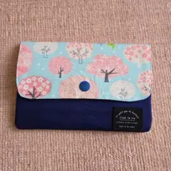 お薬手帳、診察券入れ。カード、レシートなどマルチケース。ハンドメイド