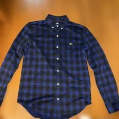 Lacoste チェック柄 ネルシャツ ネイビー/ブルー