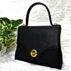 新品❗️ヴィンテージ本革 シャークスキンハンドバッグ ショルダー 