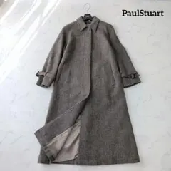 ポールスチュアート ロングコート ヘリンボーン ステンカラー L