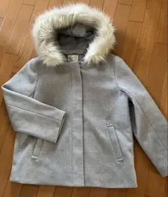 GLACIER コート グレー　 L ハニーズ　2way ファー ナチュラルのサムネイル