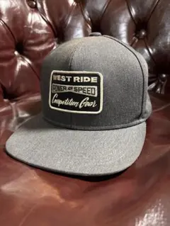 WEST RIDE グレー パッチ付きキャップ　ウエストライド