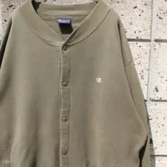 Champion ロゴ刺繍 2P 大きめサイズ パイル古着 スウェットジャケット