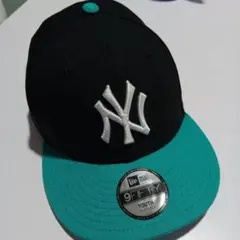New Era 9FIFTY YOUTH キャップ ブラック/ターコイズ　キッズ