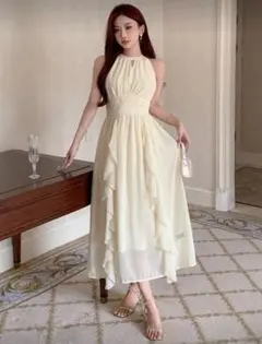 ハイネック ドレス ロングワンピース ナイトドレス