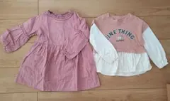 長袖カットソー　ワンピース　ミニーマウス　100cm