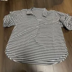 ブラックチェック バルーンスリーブシャツ