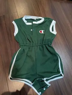 Champion 半袖ロンパース サイズ70 グリーン