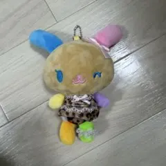 サンリオ アベイル ウサハナ マスコットチャーム 日焼け ヒョウ柄
