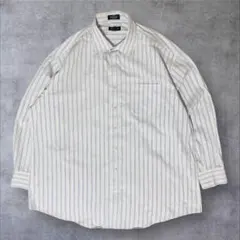 え*ぱ様 【US輸入】アメリカ古着マルチストライプ柄ノンアイロン長袖シャツメンズ