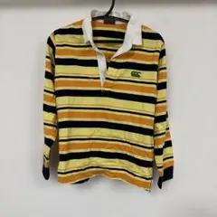 CANterbury ストライプ 長袖ポロシャツ 130