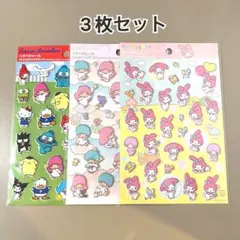 サンリオ ペタペタシール ３枚セット ぷくっとシール ダイソー