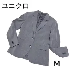 ✨美品UNIQLO テーラードジャケット グレー Mレディース 通勤 オフィス