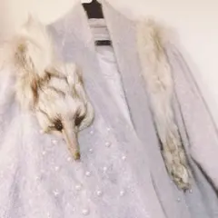 ふわふわリアルファーフォックス　カーディガン　リアル