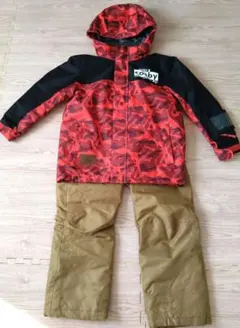 【cosby】スノーウェア 子ども用迷彩 コスビー cosby ジュニア スキーウェア 上下セット 130 140 150 160 雪