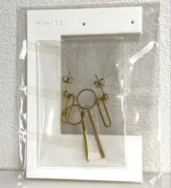 ゴールド ダングルピアス