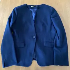 値下げ！ORIHICA/オリヒカ　ネイビーノーカラージャケット