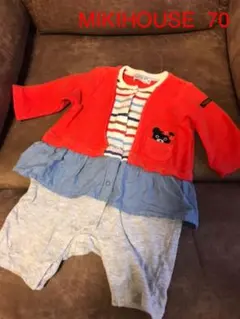 ミキハウス　ダブルビー　ロンパース 70