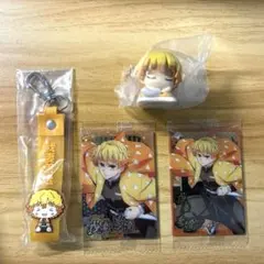 鬼滅の刃　我妻善逸　おねむたん＆ウエハースカード＆ぽこっとちゃーむ4点セット