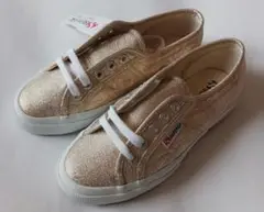 匿名 未使用 SUPERGA 2750 ゴールド 35 22.5 スペルガ ラメ