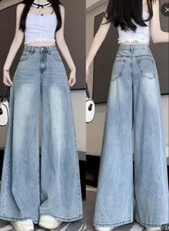 ライトブルー ストレートデニム Mサイズ