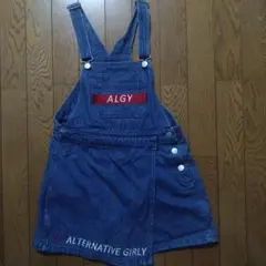 ALGY デニムオーバーオール ショートパンツスタイル
