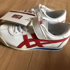 Onitsuka Tiger 子供用スニーカー ホワイト/レッド18.5cm