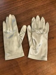 ホワイト　サテン　ショートグローブ　ウェディング