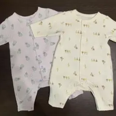 キルティングロンパース 60 2枚セット