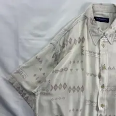 た*ま様 ビンテージ古着 90s くすみカラー 幾何学模様 アート エスニック