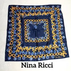 【Nina Ricci】シルク100% ビンテージ 大判スカーフのサムネイル