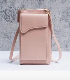ピンク スマホショルダーバッグ フラップ付き 新品未開封