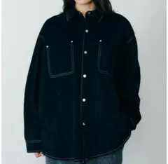シンゾーンTHE SHINZONEスエードシャツジャケットトップスアウター黒美品のサムネイル