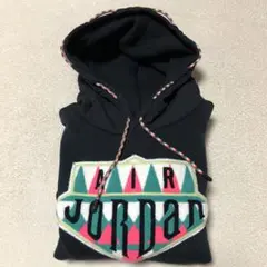 【希少モデル】NIKE AIR JORDAN パーカー 切替デザイン　ブラック