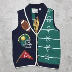 90s アメリカンフットボール ニットベスト vintage L