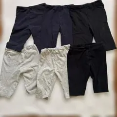 無印良品　100cm ハーフパンツ 7点セット 黒 グレー