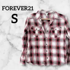 早い者勝ち❣️ FOREVER21 【S】 チェック柄長袖ネルシャツ 秋服