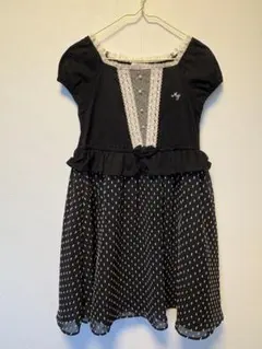 メゾピアノ　ワンピース　130 黒　レース