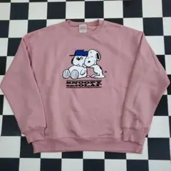 PEANUTS×OUTDOOR スヌーピー オラフ トレーナー L ピンク