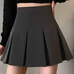 プリーツスカート グレー ミニスカート